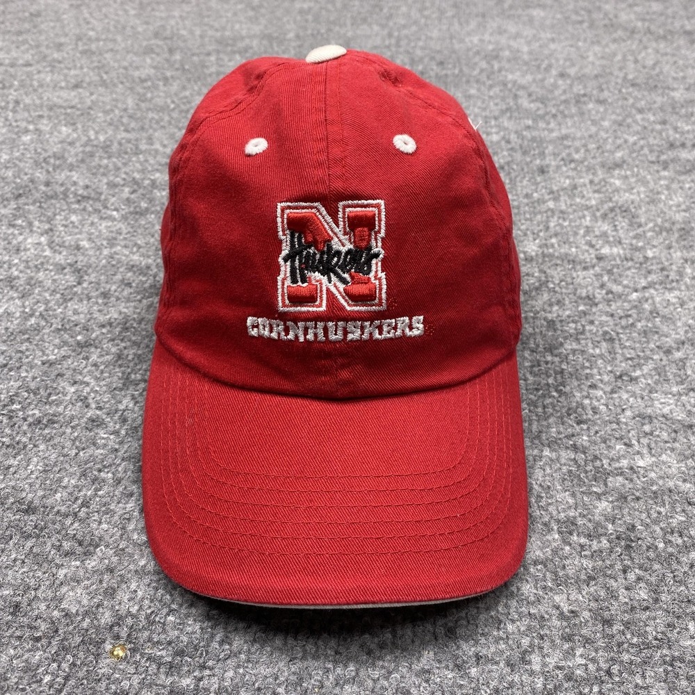Nebraska Cornhuskers Hat Cap Strap Back Mens Red Collegiate Headwear